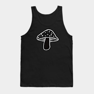 Black And White Mushroom Tank Top